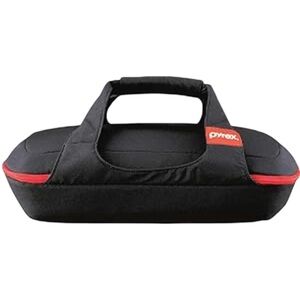 Pyrex Black Carrier with Red Trim